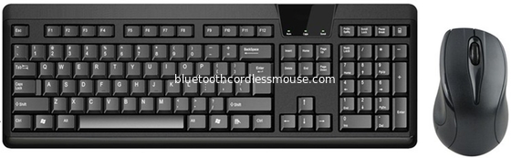 Cuero grano diseño decorativo 2,4 g inalámbrico Teclado Mouse combinado con conmutador DIP